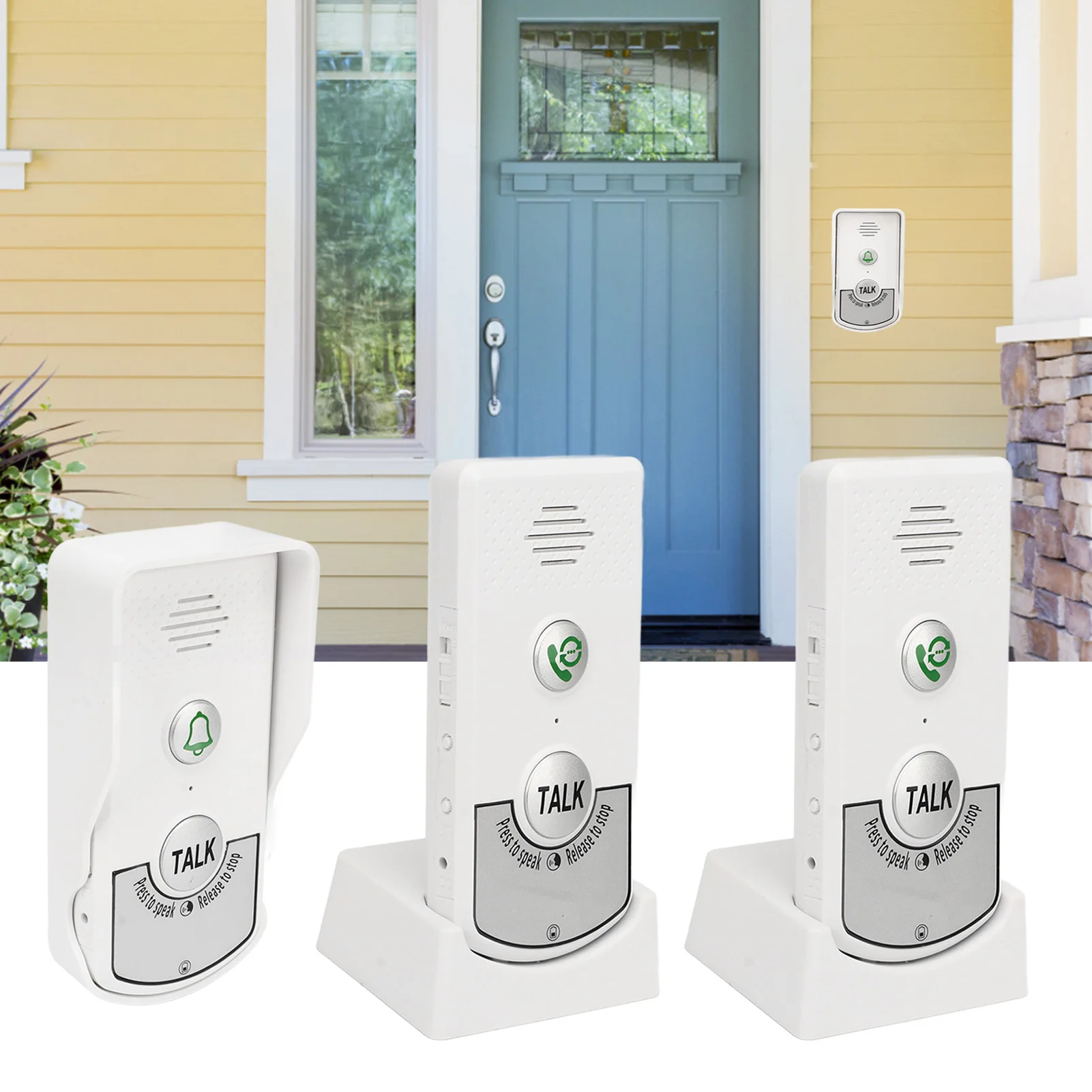 Wireless Intercom Doorbells Excellent Chip 1000m Distance Intelligent Voice Intercom Doorbells Homes Factories wireless intercom doorbell