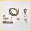 Brushed Gold Round Handheld Shower Set With Hidden Hot And Cold Water Mixing Valve Bathtub Shower Water-Saving Handheld Shower 6