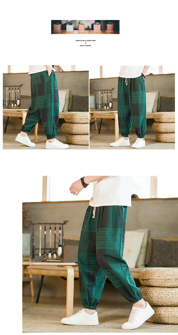 Description Picture 3 of itemSpring Summer Baggy Harem Pants Unisex Jogger Wide Leg Pants Men's Clothing Harajuku Slacks Sweatpants Casual Fashion Trousers