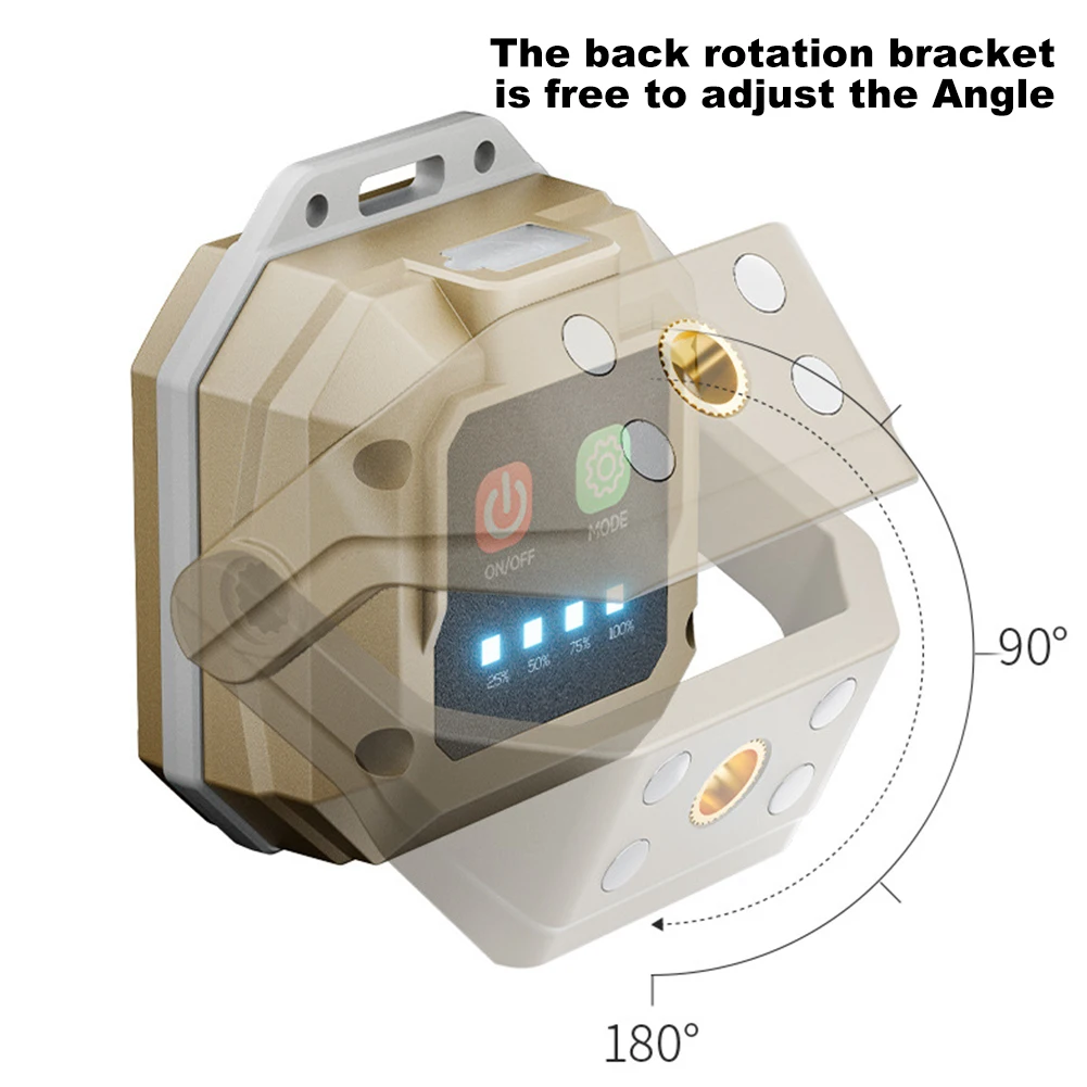 COB LED Work Light Rechargeable Flashlight with Magnetic Base Inspection Light Waterproof Torch Light for Car Repair