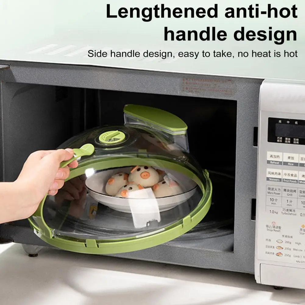 Food Cover Kitchen Utensils Kitchen Supplies Microwave Cover Reusable Microwave Splash Guard with Water Reservoir