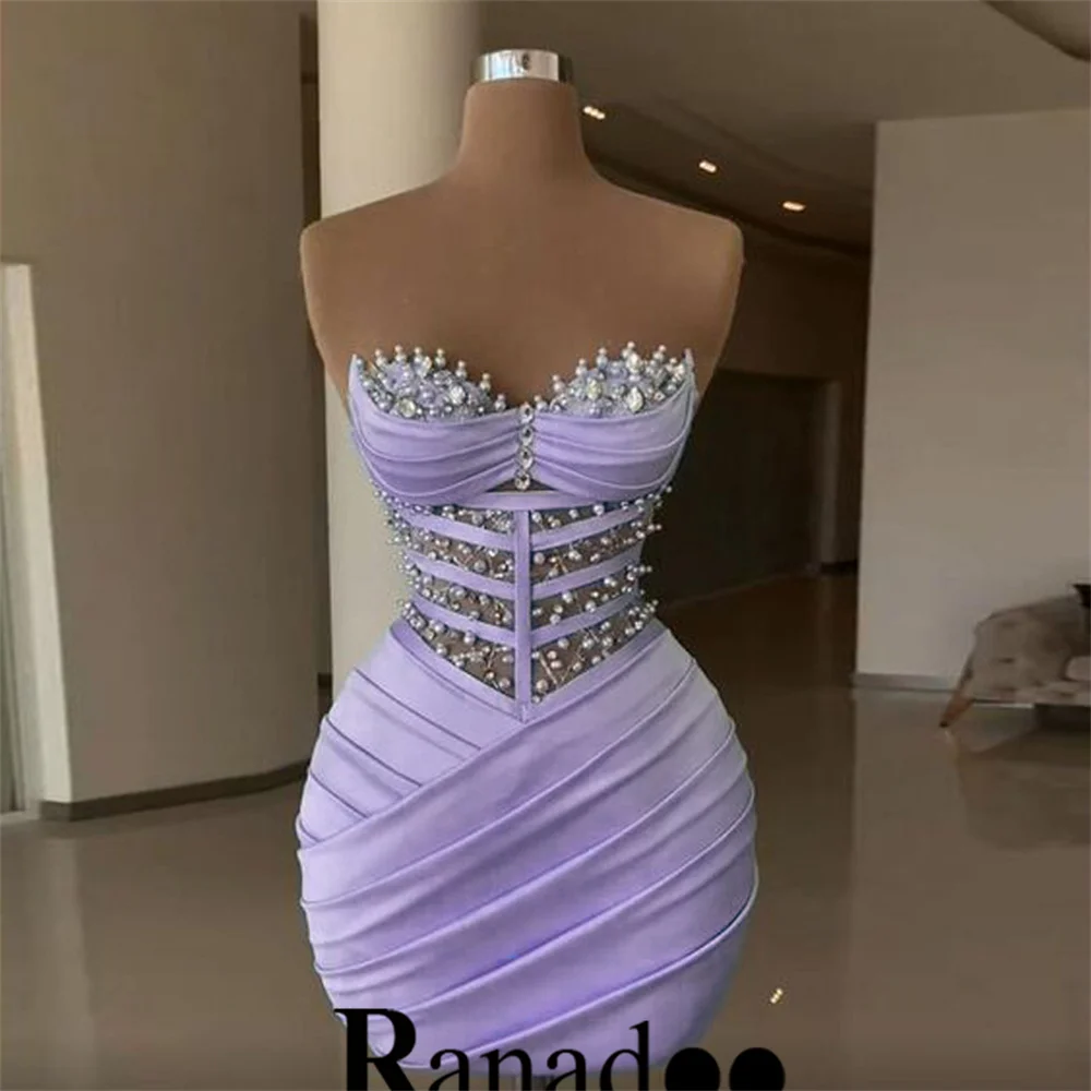 Ranadoo Fairytale Celebrity Dresses for Birthday Party with Sleeveless Criss Cross Sweetheart Vestidos De Noche Customized womens dress