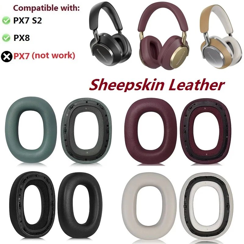 Genuine sheepskin Ear Pads For B&W Bowers & Wilkins PX8/PX7 S2 Headphones Replacement Ear cushion Ear Covers Earmuffs Ear pillow