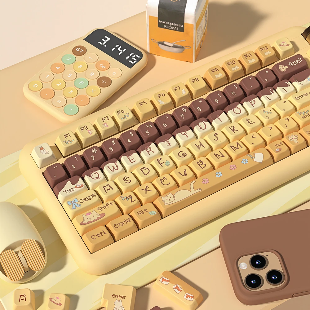 

138 Keys/158 Keys Theme Keycap PBT Customized Gift Cute keycaps New MDA Keycaps Square Thermal Sublimation Mechanical Keyboard