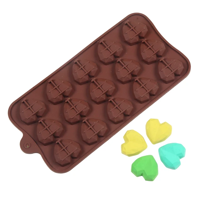 Create Delicious Treats with the 15 Diamond Love Chocolate Silicone Mold!