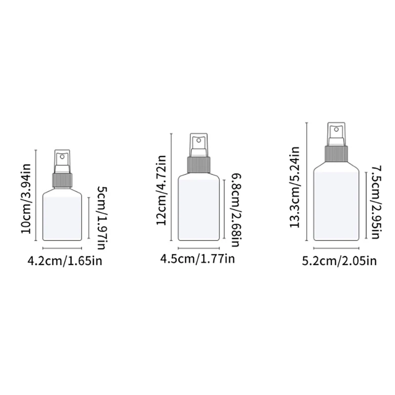 50ml 100ml 150ml Clear Refillable Spray Bottles – Empty Makeup Atomizer Containers with... - SKU CBGS1856 - UGI Packaging