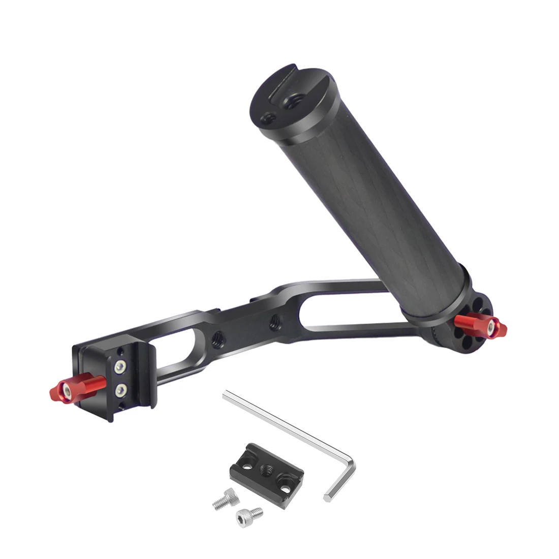 Carbon Fiber L Bracket Handle Grip Foldable Cold Shoe Mount Clamp for Ronin RS3