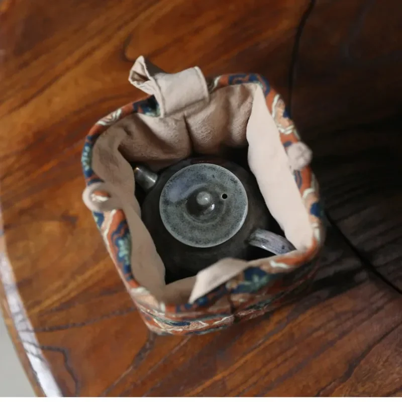 Cotton Teacup Storage Bag Ceramic Glass Lidded Bowl Travel Organiser Drawstring Bags Multifunctional Portable Organizer Handbag 4
