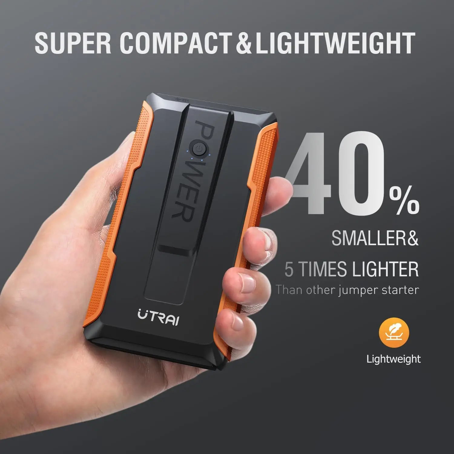 UTRAI-Car Jump Starter Power Bank Portable Car Battery Booster Charger Starting Device Auto Emergency Start-up Lighting 12V car jump starter,jump starter