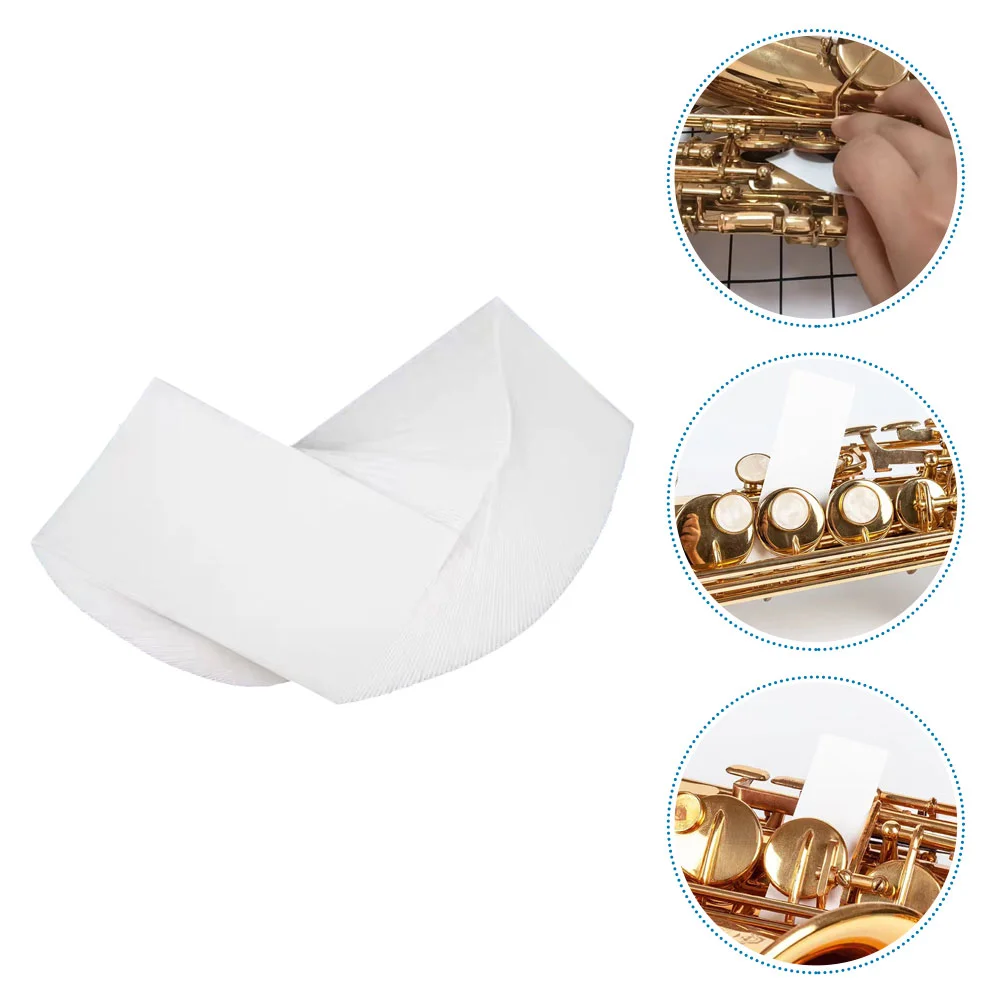 

100 Pcs Saxophone Absorbent Paper Towels Flute Pad Instrument Maintenance Tool Cleaning Musical Key Cushion Wind Tools