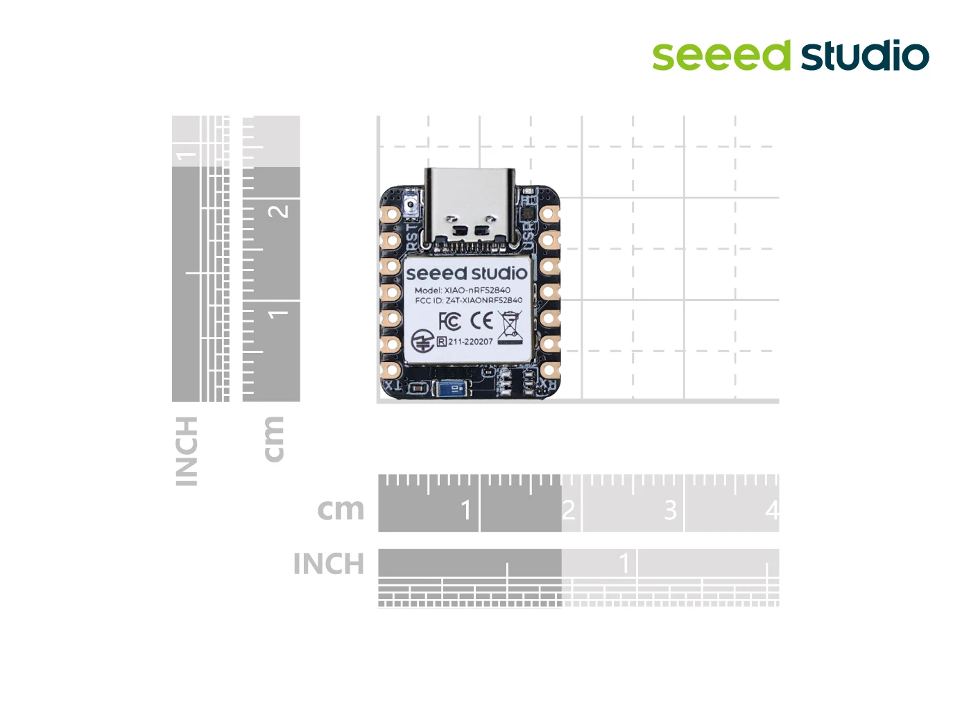 Seeed Studio XIAO ble nRF52840-Seeeduino XIAO BLE Supports Arduino / CircuitPython Bluetooth5.0 with Antenna mini development board,ble development board