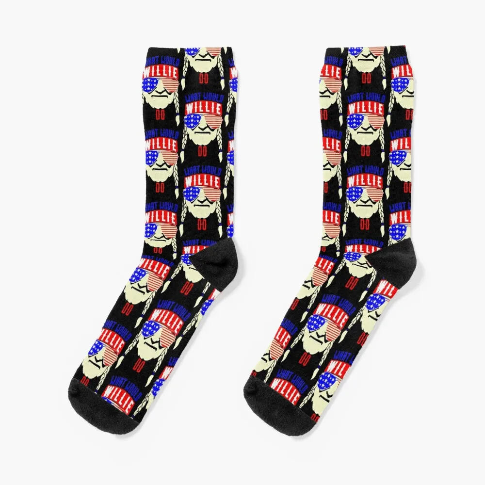What Would Willie Nelson Socks funny gift cool socks Compression stockings Toe sports socks Socks For Men Women's