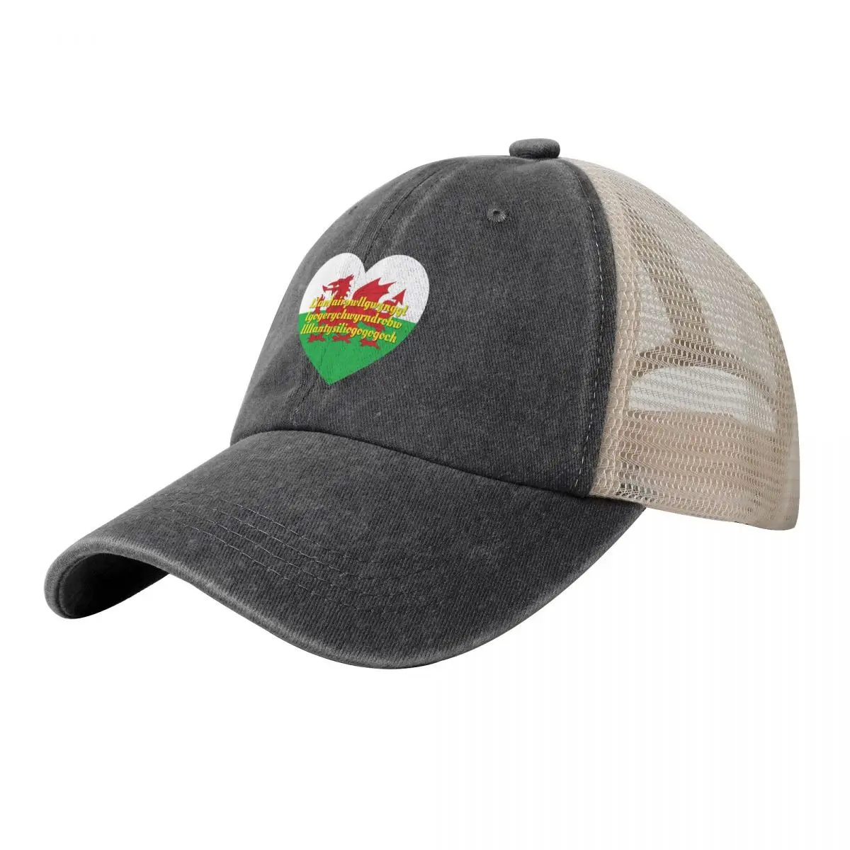 

Llanfairpwllgwyngyllgogerychwyrndrobwllllantysiliogogogoch Wales Welsh Flag Heart - Llanfairpwllgwyngyllgogerychwyr Baseball Cap