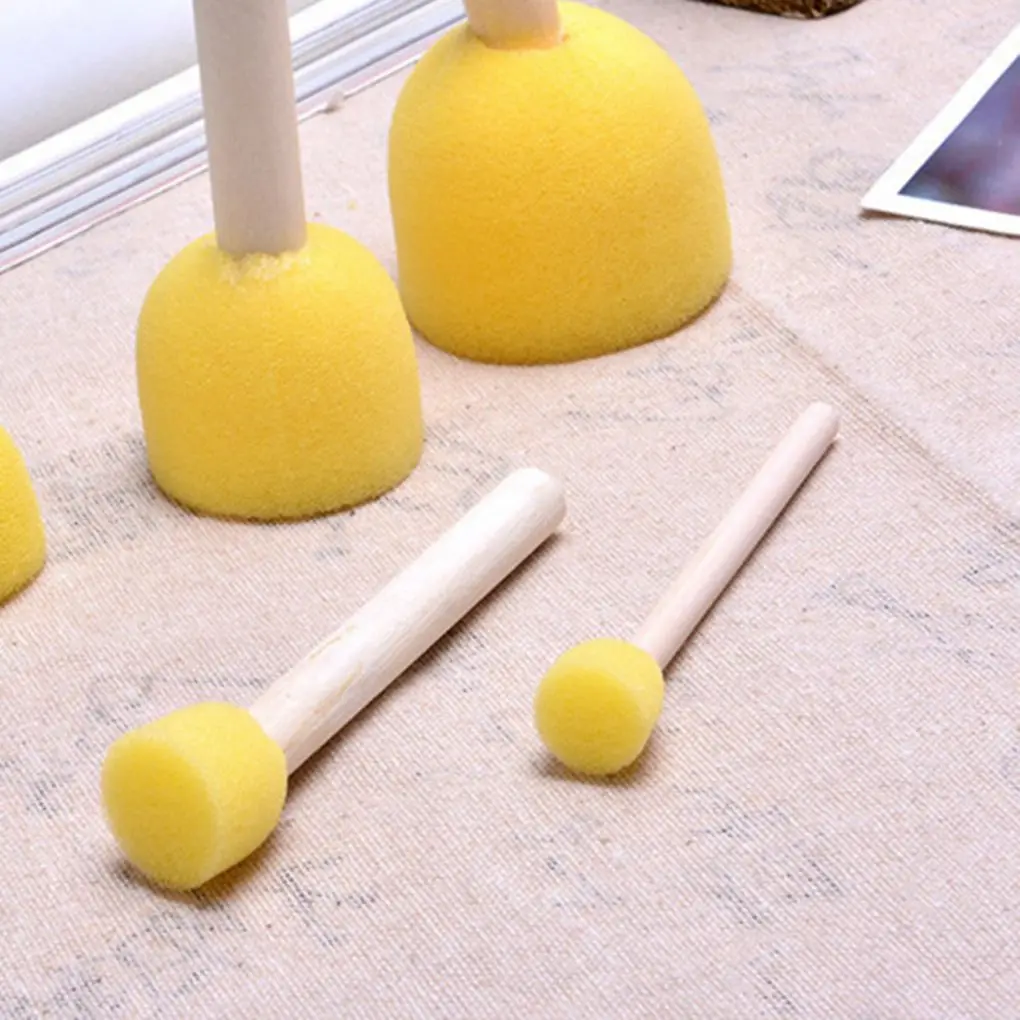 5 Pieces Kids Paint Sponge Craft Early Educational Children Painting Brushes Learning Teaching Toy Stamp Drawing Toys