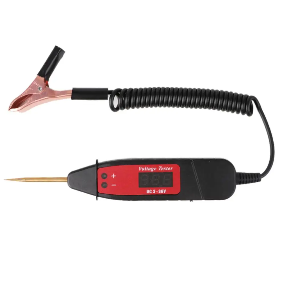 Voltage Meter Pen Car Circuit Universal 5-36V LCD Digital Circuit Tester Scanner Power Probe Automotive Diagnostic Tool