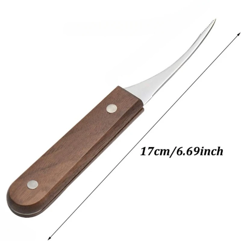 Shrimp Deveiner Tool Stainless Steel Shrimp Shell Knife Peeler Deveiner Prawn Shell Peeler with Wooden Handle shrimp peeler