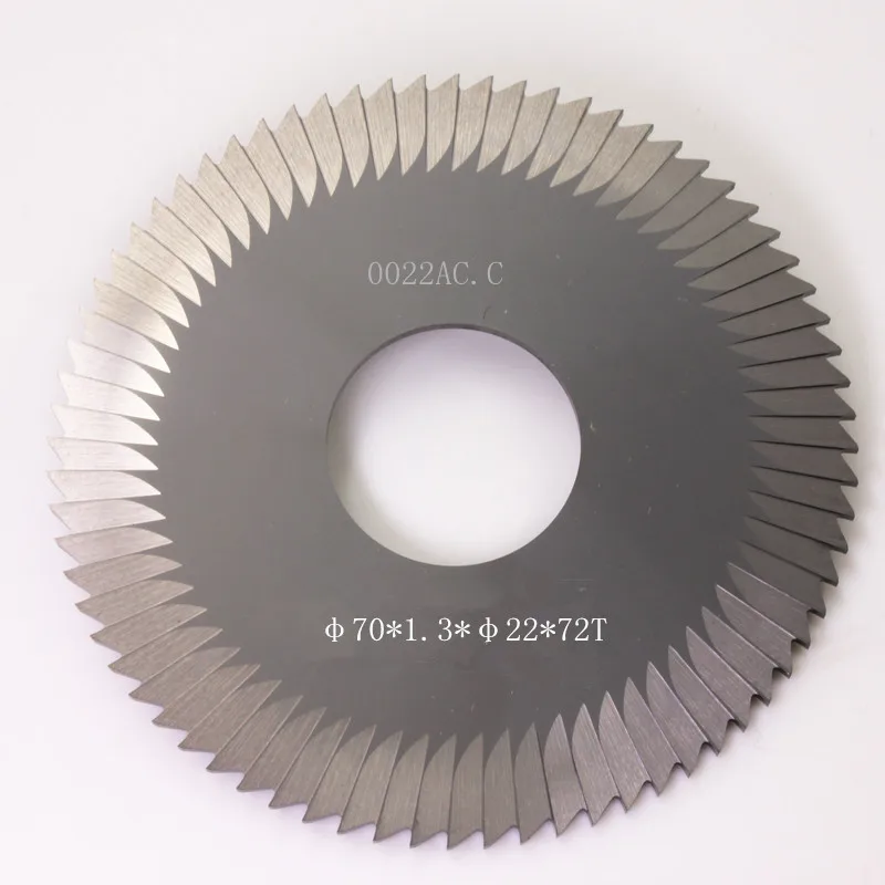 0022AC.C Carbide Key Cutting Machine Saw Blade 70*1.3*22*72T Side