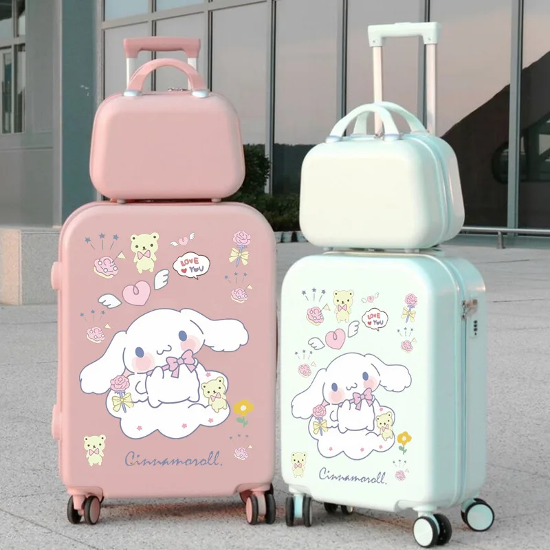

40 Styles Kawaii Sanrio Cinnamoroll Cartoon Trolley Case New Suitcase Password Student Lightweight Ins Suitcase Two Piece