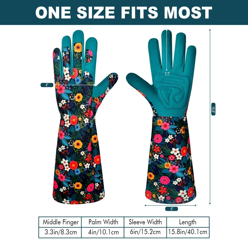 New Garden Gardening Gloves for Women's Courtyard Care Gloves Durable, Cut Resistant, and Puncture Resistant Long Arm Protection - 5