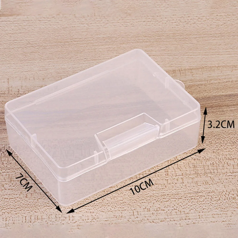 Transparent Plastic Cosmetics Hardware Parts Storage Box Holder Case Container For Earrings Rings Beads Collecting Small Items