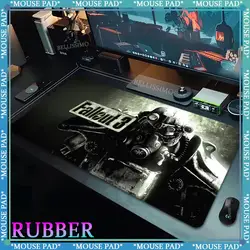 Fallout 3 Anime XXL Mousepad - Thickened Desk Mat with Lock Edge - 600x300x2mm (BLACK - 4)