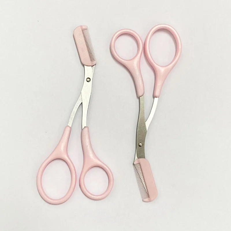 Eyebrow Trimming Knife Eyebrow Face Razor For Women Professional Scissors With Comb Brow Trimmer Scraper Accessory eyebrow scissors