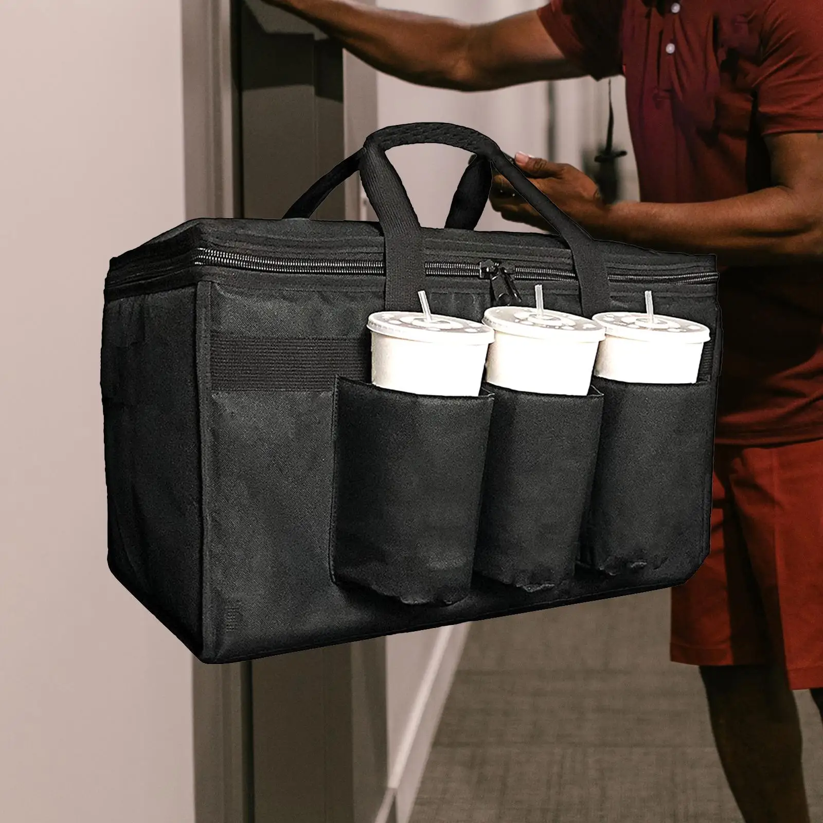 Insulated Food Delivery Bag Portable Thermal Catering Bag for Professional Shopping Commercial Personal Home