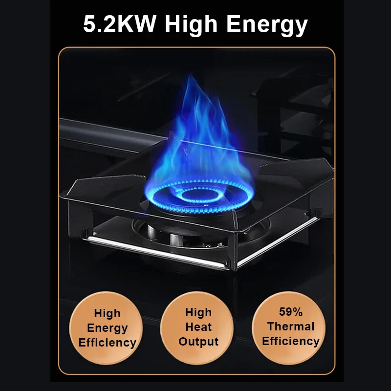 Electric	Multifunctional	2-Burner Gas Integrated Stove	Featuring a Powerful Range Hood System 4