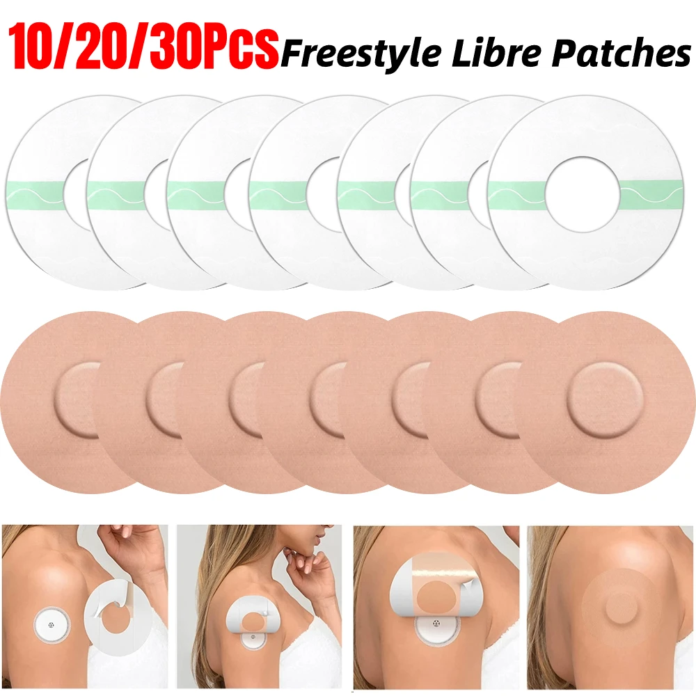 10/20/30Pcs Freestyle Libre Patch Patch Sensore Portatile Senza Adesivo Patch Traspiranti Impermeabili Estensibili Sportive