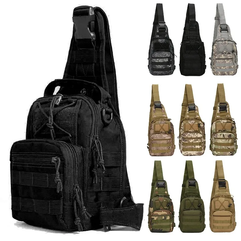 Camouflage Oxford Chest Bag for Men Outdoor Mountaineering