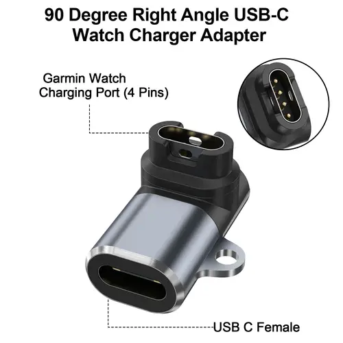 Type C Charger Adapter For Garmin Fenix 7 6 6X 5S 5X Plus/Instinct 2/Venu 2/Vivoactive 4 3/Forerunner 965 955 945 935 Converter - Image 4