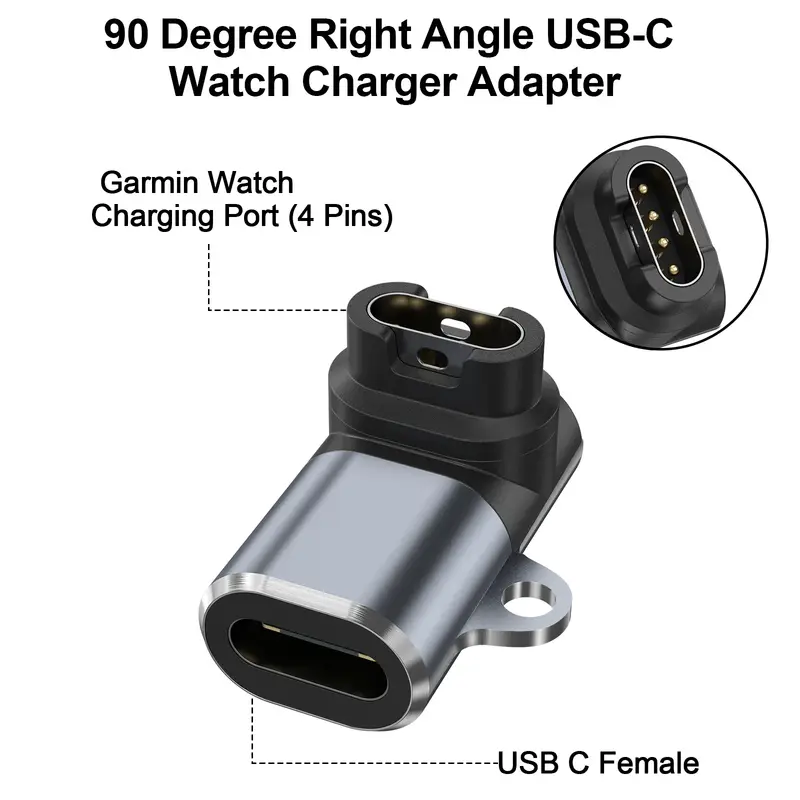 Type C Charger Adapter For Garmin Fenix 7 6 6X 5S 5X Plus/Instinct 2/Venu 2/Vivoactive 4 3/Forerunner 965 955 945 935 Converter - Image 4