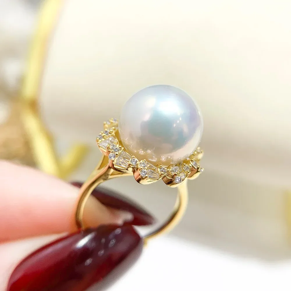 

Кольцо из серебра 925 пробы с жемчугом, 11-13 мм