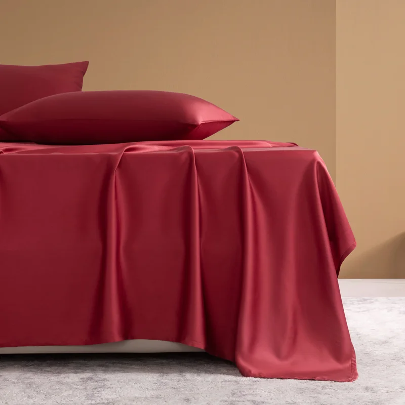 1Pcs Organic Bamboo Flat Bed Sheet Luxury Single Double Queen Size Flat Sheet (Pillowcase Need to Buy) 100% Bamboo Bed Linens 2