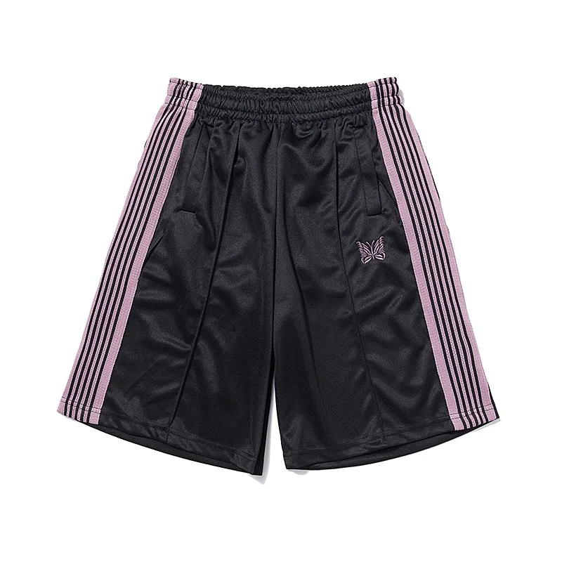 2024 Summer Butterfly Embroidery, High Quality Y2K Loose Beach Sports Pants with Side Casual Shorts