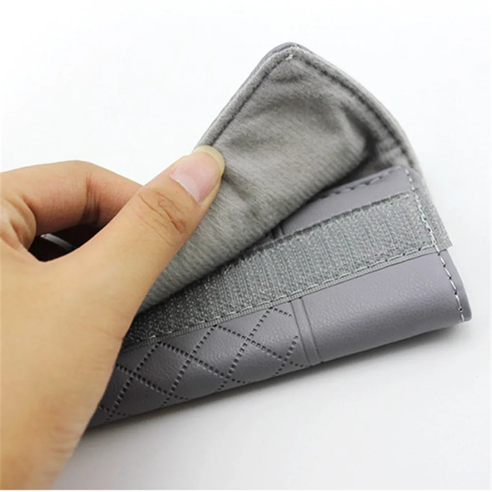 2Pcs Car Seat Belt Cover Shoulder Pad PU Leather Car Seat Belt Shoulder Protector Pad Cover Harness Strap