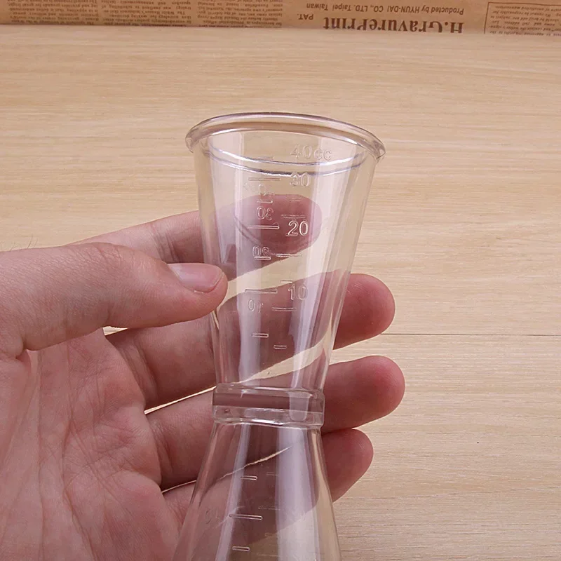 10/20ml or 20/40ml Cocktail Shaker Measuring Jigger Stainless Steel Measuring Cups Kitchen Bar Tool Scale Beverage Alcohol Gadget