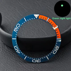 Men's Watch Replacement Bezel Insert with Tilted Ceramic and Carbon Fiber Texture (66 Ceramics)
