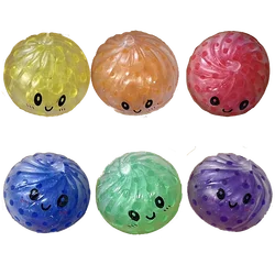 Vibrant Mini Glitter Dumpling Squishy Stress Relief Toy Set (6pcs)