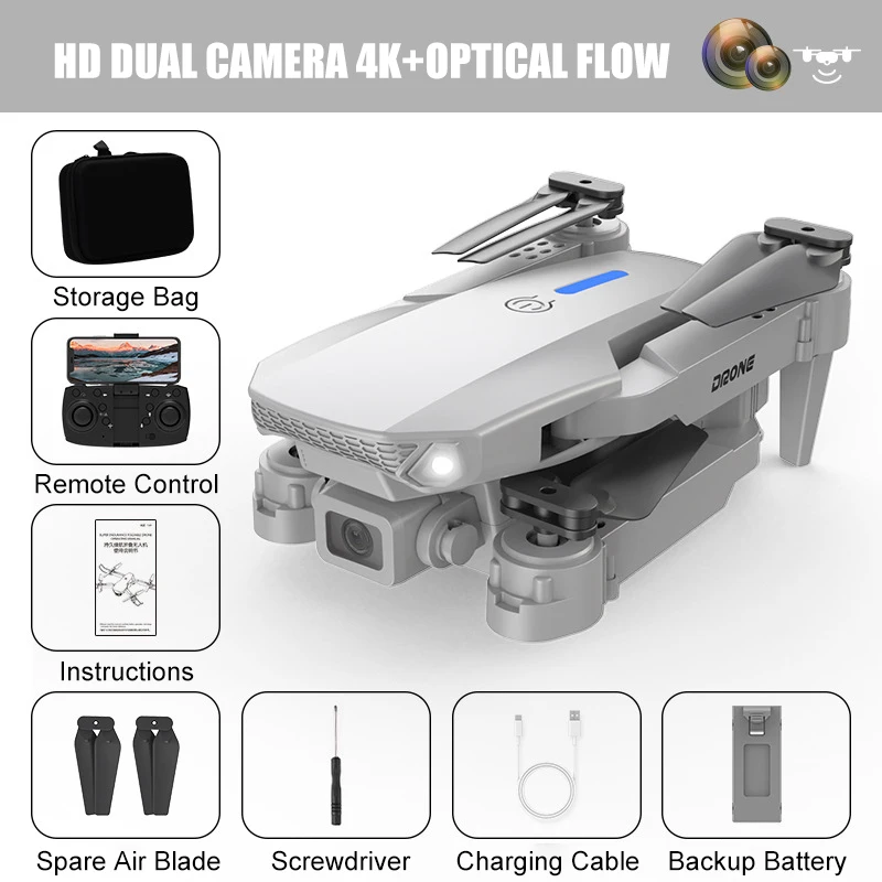 ตัวเลือกสินค้า โดรน 4K กล้องคู่ บินไกล ถ่ายภาพคมชัด
