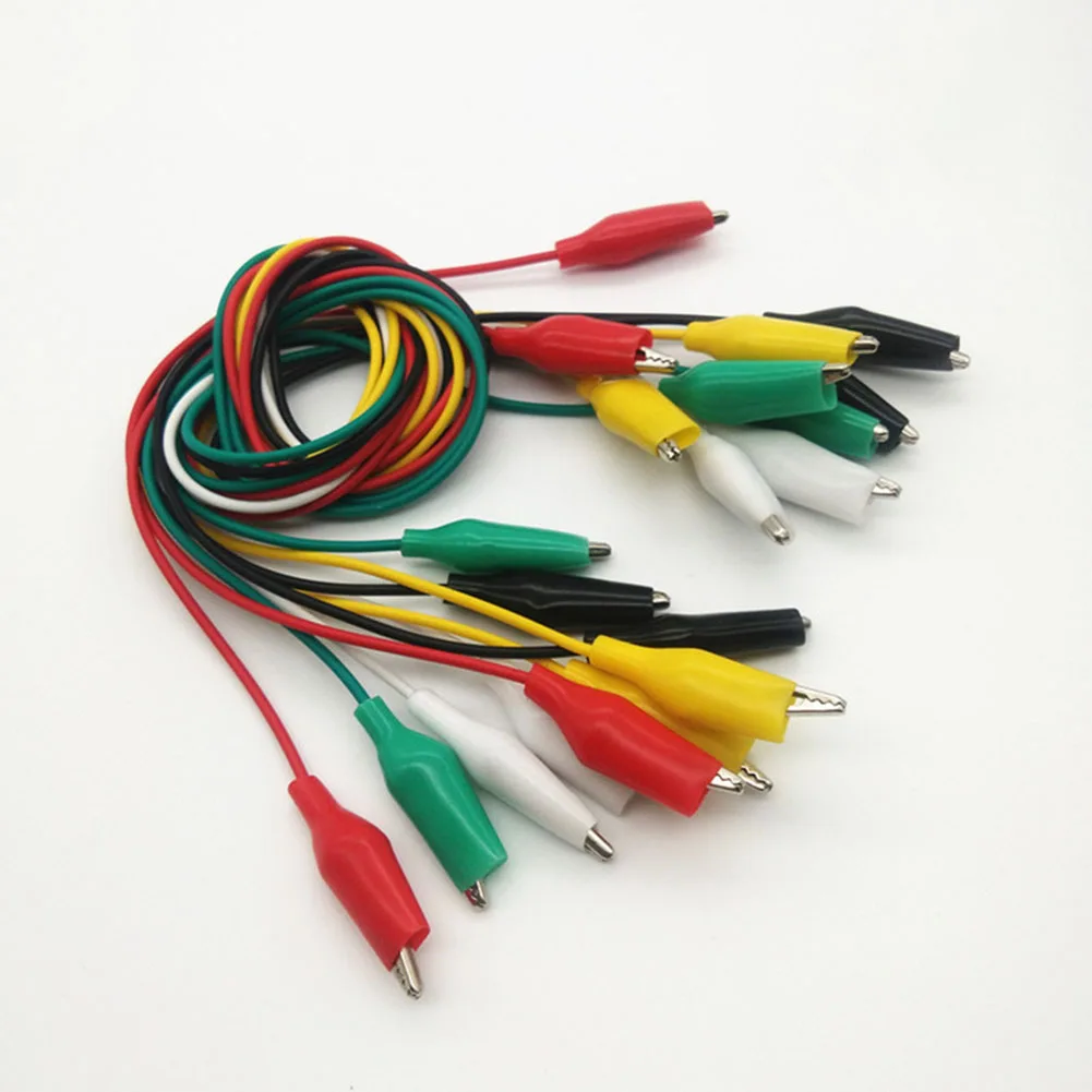 Small Double-Ended Alligator Clip Cable Electrical Clip Insulated Power Terminal Test Leads Wire Blocks Clamp Connectors 48cm