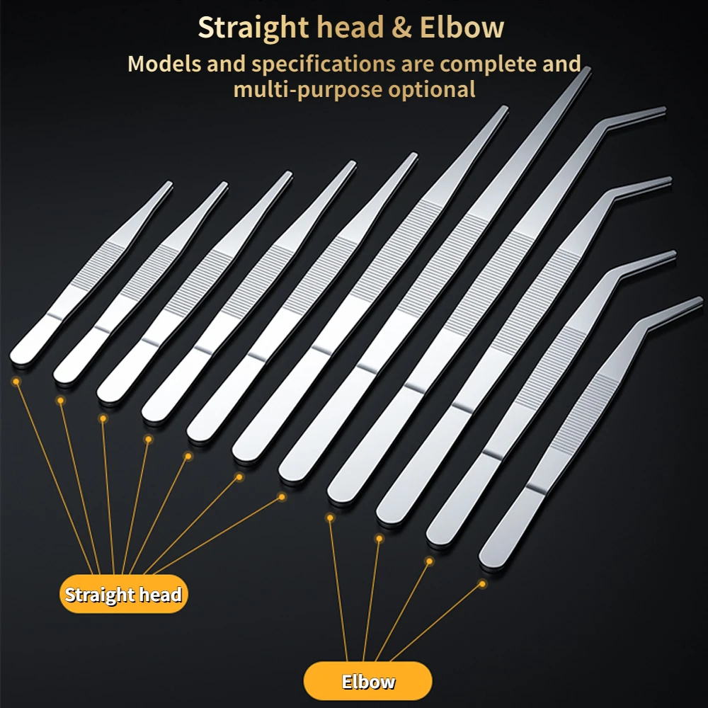 304 lengthened and thickened stainless steel tweezers repair tool home work model making hand tools
