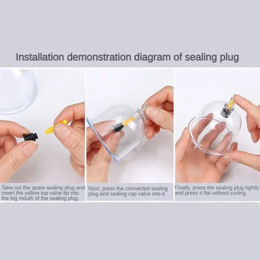 1pc Vacuum Cupping Massage Jar Cans Chinese Medicine Physiotherapy Anti-Cellulite Suction Cups Body Massager Healthy Care 5