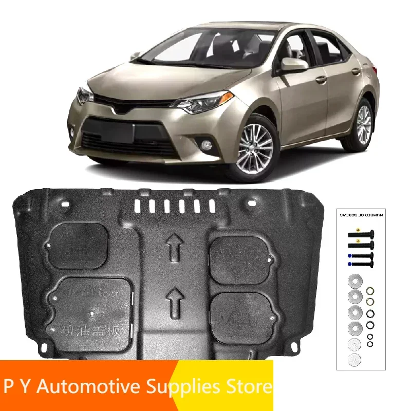 

For Toyota Corolla 1.8L 2016-2018 Black Under Engine Guard Plate Splash Shield Mud Fender Cover Mudguard Protector