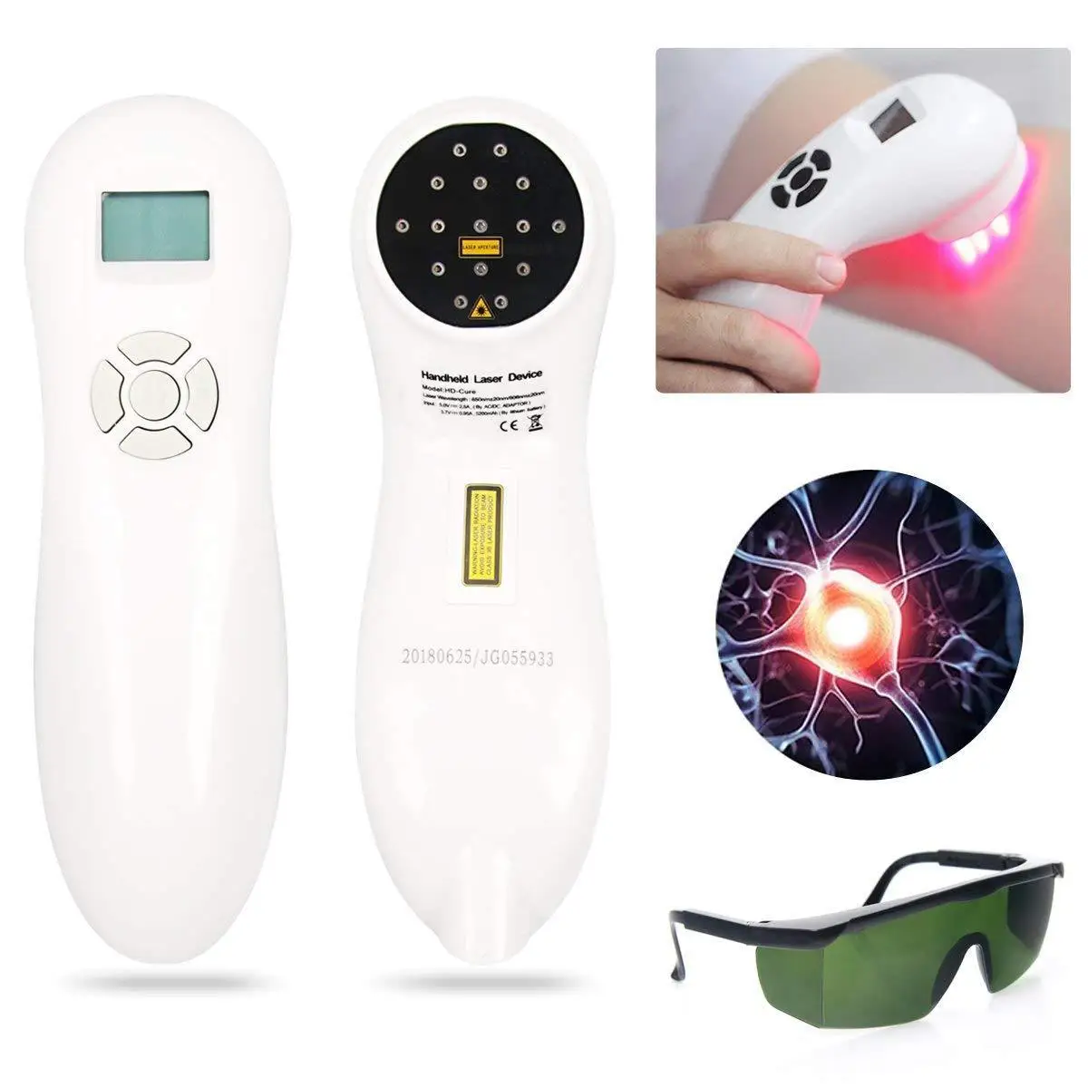 Pain Relief Laser Therapy Device-Portable Electronic Massager for Muscle & Joint Pain Relief
