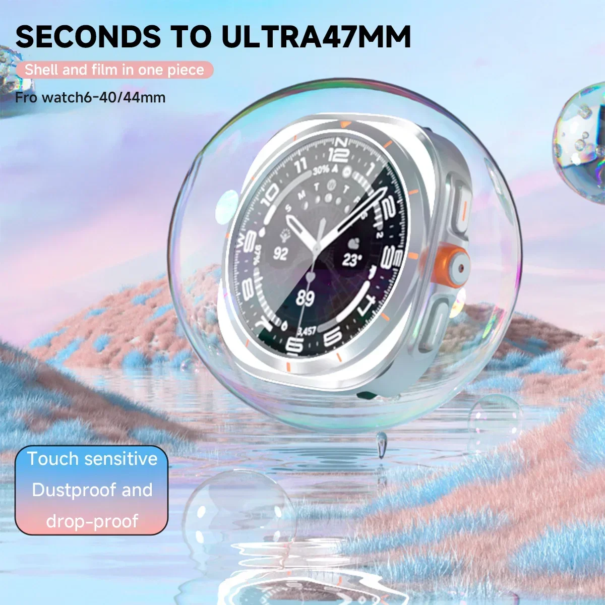 Ultra Protective Case with Screen Protector Glass for Smartwatch Accessories