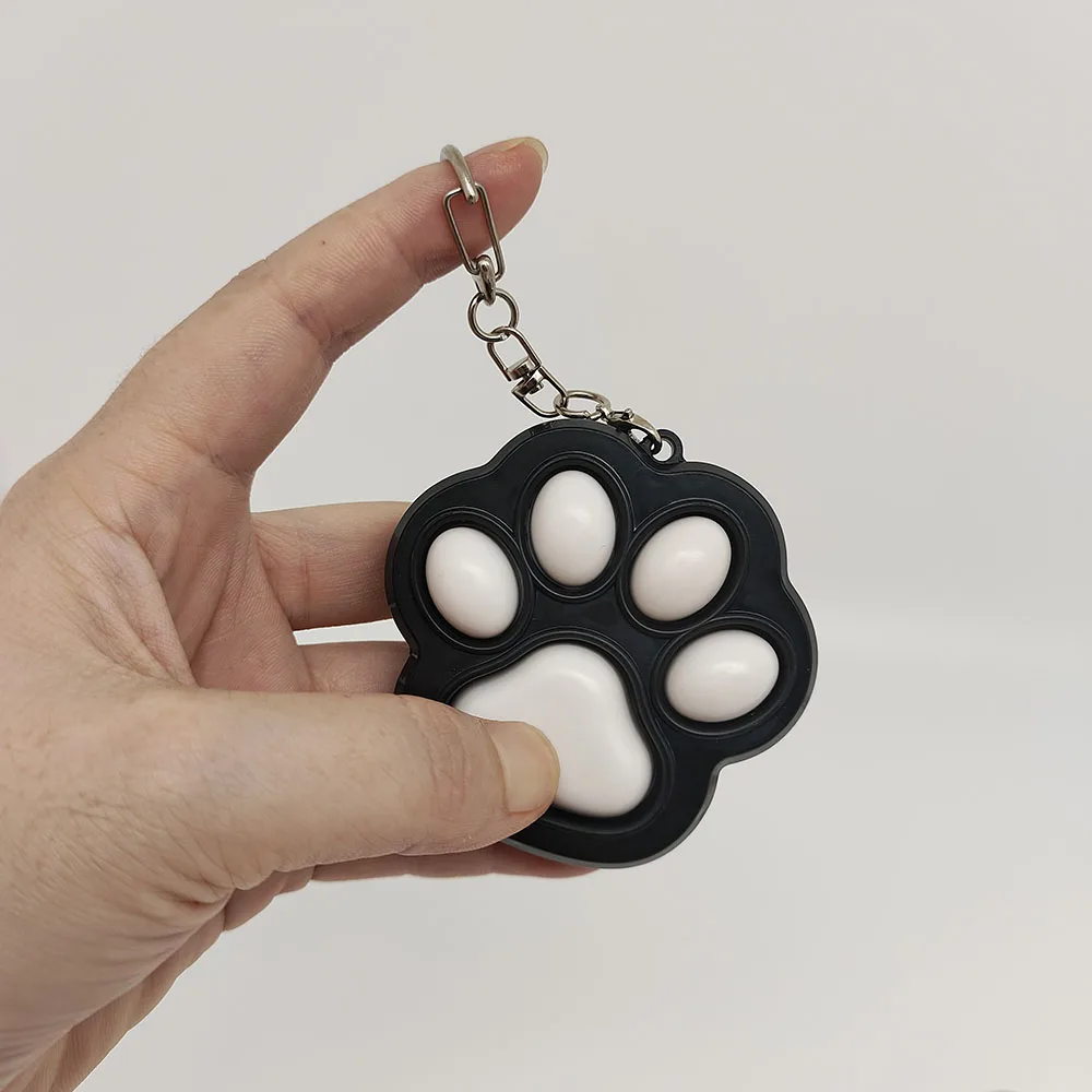 Fidget Toy Cartoon Kawaii Cat Claw Button Decompression Key Ring Pendant Couple Car Bag