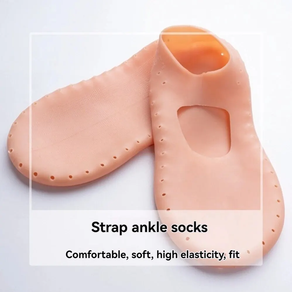 زوج جوارب من هلام السيليكون ، عناية بالقدم المتشقق...