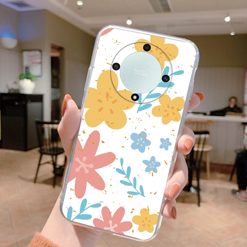 Clear Shockproof Silicone Case with Cute Cat Design - Transparent Cover