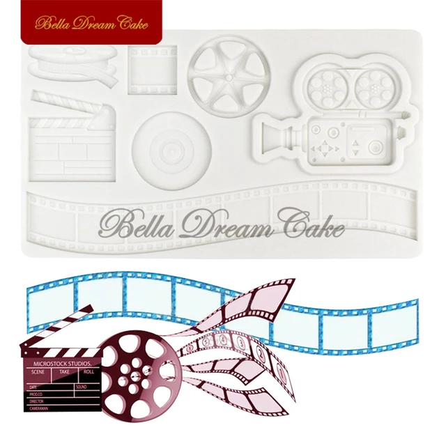 3D -S Film Eszköz Videokamera Szilikon Penész Csokoládé Fondant Barkács Szappan Torta Díszítő Szerszámok Sütési Kiegészítők